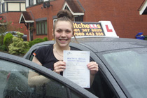 Chelsie Passed her driving test after taking Driving Lessons in Hyde, Tameside
